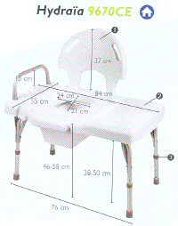HYDRAIA 9670CE - CHAISE DE DOUCHE...