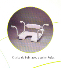 CHAISE DE DOUCHE AVEC DOSSIER RUFUS - CHAISE DE DOUCHE...
