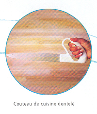 COUTEAU DE CUISINE DENTEL� RELIEVE - COUTEAU...