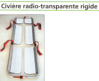 RADIO-TRANSPARENTE RIGIDE - BRANCARD ELEVATEUR SUR ROUES...