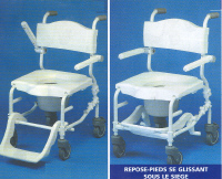 AA1665 - FAUTEUIL DE DOUCHE A SIEGE PERCE A PETITES ROUE...