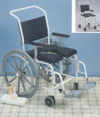 AA1662 - FAUTEUIL DE DOUCHE A SIEGE PERCE A GRANDES ROUE...