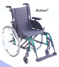 ACTION 4 - FAUTEUIL ROULANT MANUEL STANDARD A CHASSIS PL...