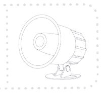REPETITEUR DE SONNERIE EXTERIEURE BE9003 - HAUT-PARLEURS...