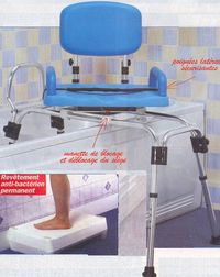 FAUTEUIL DE TRANSFERT PIVOTANT - SIEGE DE BAIN SUR BRAS ...