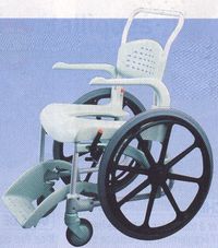 CLEAN - FAUTEUIL DE DOUCHE A SIEGE PERCE A GRANDES ROUES...