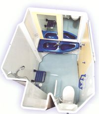 ALGUE- MARINE - CABINE INTEGRALE WC / TOILETTES...