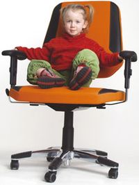 XTRA LARGE - CHAISE DE BUREAU A HAUTEUR VARIABLE PAR VER...