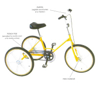 TONICROSS BASIC T4 XL - TRICYCLE A DEUX ROUES ARRIERE PR...
