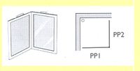 PO 01 400 - PORTE DE DOUCHE MI-HAUTEUR...