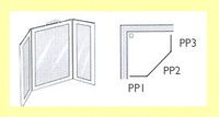 PO 01 405 - PORTE DE DOUCHE MI-HAUTEUR...