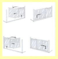PO 02 020 / PO 02 030 - PORTE DE DOUCHE MI-HAUTEUR...