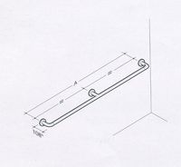 423/BL - NY - BARRE D'APPUI DROITE FIXE...