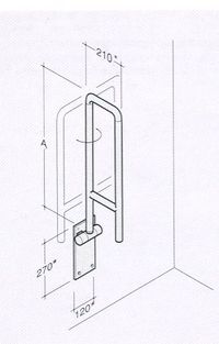 445/GL - NY - BARRE D'APPUI RELEVABLE (TYPE ACCOUDOIR)...