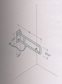 445/TE - NY - BARRE D'APPUI RELEVABLE (TYPE ACCOUDOIR)...