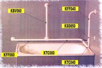 KBV040 - BARRE D'APPUI MODULAIRE FIXE...