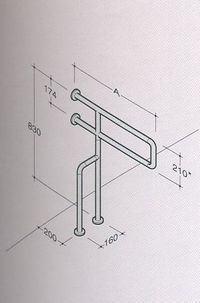 444/L - NY - BARRE D'APPUI RELEVABLE (TYPE ACCOUDOIR)...