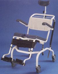 AA1673 - FAUTEUIL DE DOUCHE A SIEGE PERCE A PETITES ROUE...