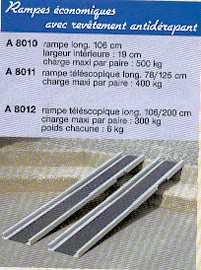 A 8010 - PAIRE DE RAMPES PORTABLES PLIABLES...