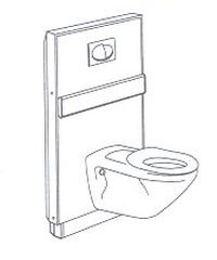 ENSEMBLE WC 8245 - CUVETTE DE WC / TOILETTES A HAUTEUR V...