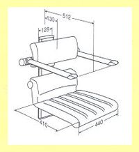 CHAISE DE DOUCHE R 7166 - SIEGE DE DOUCHE MURAL...