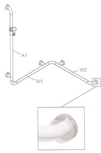 BARRE DE MAINTIEN DOUCHE 802 35 21S - BARRE D'APPUI MODU...