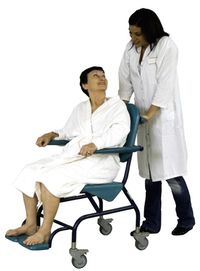 SIMPLEX - FAUTEUIL DE DOUCHE A SIEGE PERCE A PETITES ROU...