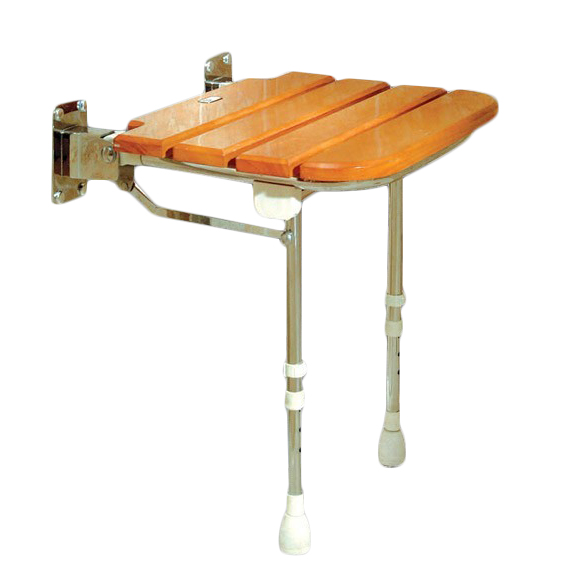 Siège à latte en bois rabattable 04030 - Siège de douche...