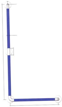 01935 WH/BU - BARRE D'APPUI MODULAIRE FIXE...