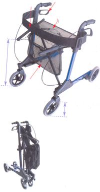 MODENE - DEAMBULATEUR A 4 ROUES...