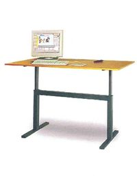 BUREAU DROIT 140 - TABLE DE TRAVAIL A HAUTEUR REGLABLE...