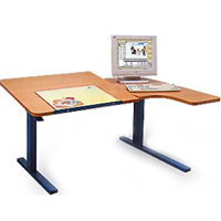 BUREAU 140 - TABLE DE TRAVAIL A HAUTEUR REGLABLE...
