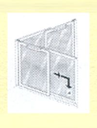 PO 02 015 - PORTE DE DOUCHE MI-HAUTEUR...