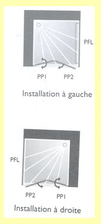 PA 03 450 / PA 03 485 - PAROI DE DOUCHE MI-HAUTEUR...