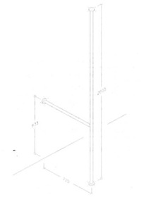 2964 010 - BARRE D'APPUI SUR PIED...