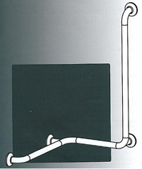 046400-BARRE D'ANGLE 2 MURS+BARRE VERTICALE - BARRE D'AP...