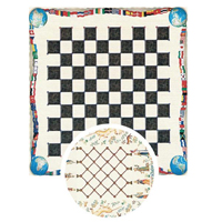 2430-DOUBLE JEU DE DAMES SUR TOILE - JEU DE SOCIETE...
