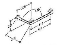 4464 060 - BARRE D'APPUI COUDE FIXE...