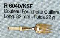 R 6040/KSF - COMBINE COUTEAU/FOURCHETTE...