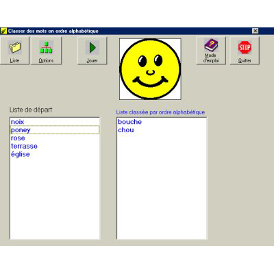 Classemots - LOGICIEL D'APPRENTISSAGE...