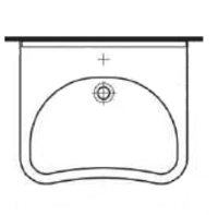 Lavabo ergonomique avec trop plein LA 00 245 - Lavabo ad...