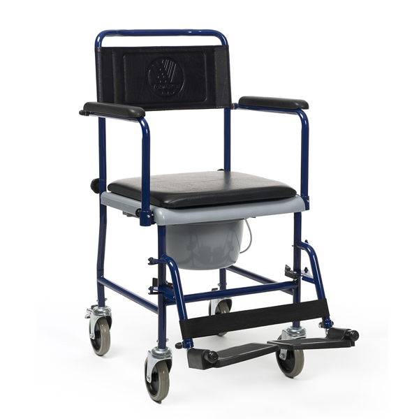 139 - Chaise percée à roulettes...