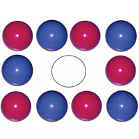 7089-JEU DE 13 BOULES PVC BOCCIA - BALLE...