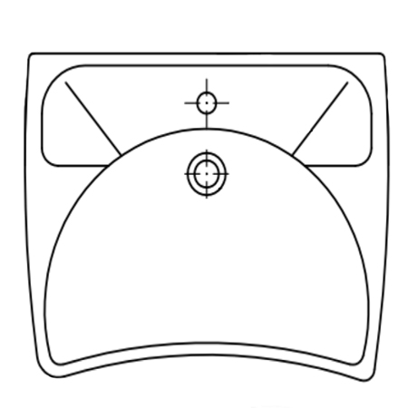 Lavabo ergonomique avec trop plein LA 00 340 - Lavabo ad...