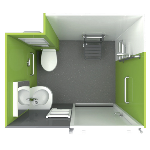Calis - Cabine de douche avec wc/toilettes...
