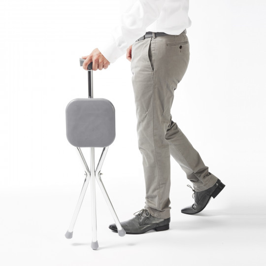 Canne siège trepied pliante - Canne à 3 pieds (tripode)...