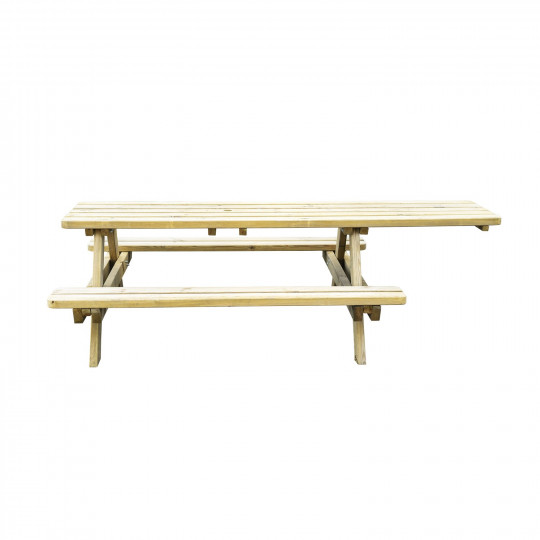 Table de pique-nique en bois autoclave PMR - Table à man...