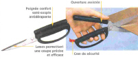 CISEAUX FORCE ET CONFORT 5809 - CISEAUX ERGONOMIQUES...