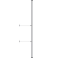 Barre sol plafond mur 046620 - Barre d'appui modulaire f...