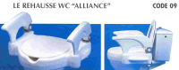 09/7200 - SURELEVATEUR DE WC / TOILETTES AVEC ACCOUDOIRS...